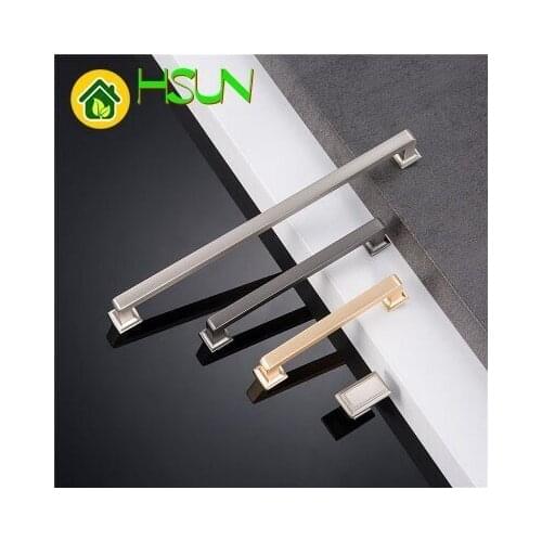 Golden Silver Grey Handle Wardrobe Cupboard Door knob Nordic Type Concise Cabinet Drawer Zinc Alloy Handle House Decoration