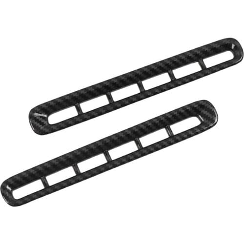 Car Styling 2PCS ABS Carbon Fiber Interior Door Air Vent Outlet Cover Trim for Dodge Charger 2015-2020 Accessories