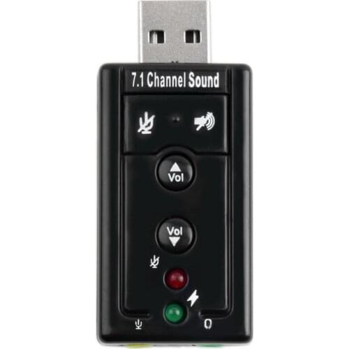 7.1 External USB Sound Card USB to Jack 3.5mm Headphone Audio Adapter Micphone Sound Card for Mac Compter Android Linux