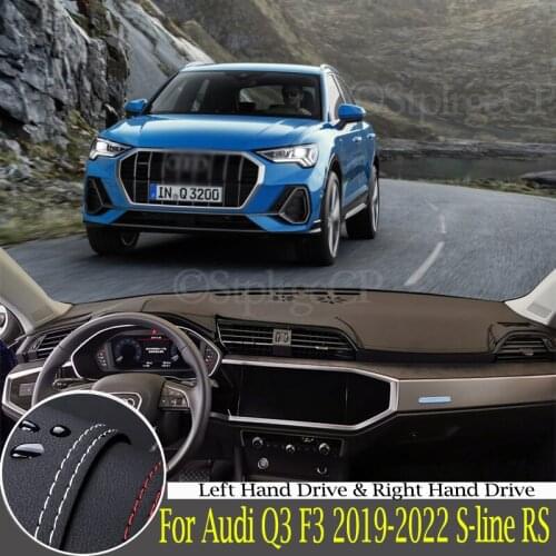 High-quality leather instrument panel protection pad and light-proof pad for Audi Q3 F3 2019-2022 S-line car styling accessories