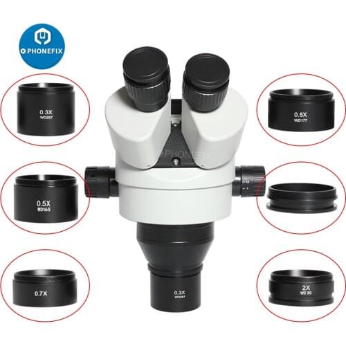 WD30 WD165 WD287 0.3X 0.7X 1X 0.5X 2.0X Lens for Trinocular Microscope Stereo Microscope Auxiliary Objective Lens Barlow Lens