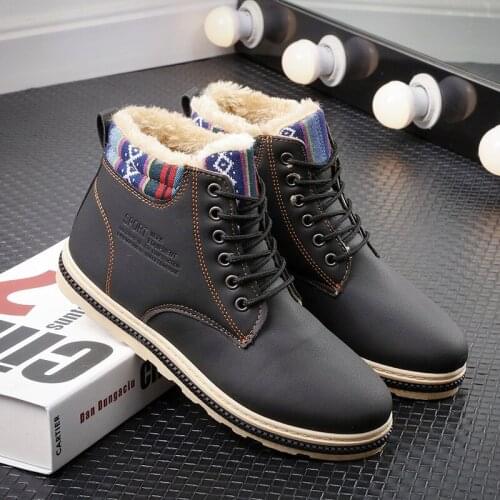 Winter Shoes Men Casual Shoes Men High Canvas Shoes Retro Mens Tooling Cotton Shoes Martin Boots Cold Wear Comfortable Shoes
