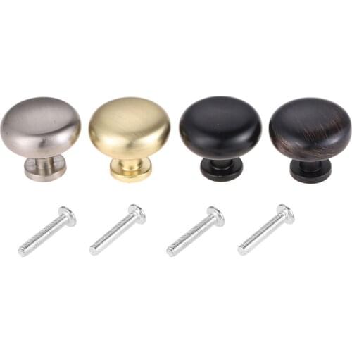 1pc Single Hole Mini Door Knobs Cabinet Handle Door Drawer Minimalist Button Furniture Handle Wardrobe Pull Hardware W/Screw