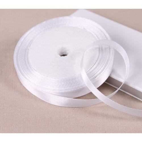 10mm Satin Ribbons 22Meters/Lots DIY Handmade Crafts Supplies Wedding Birthday Party Decoration Gift Box Wrapping White Ribbons