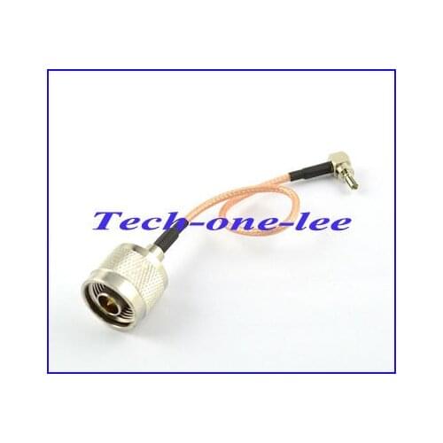 10pcs\lot N Plug Male to CRC9 Right Angle Connector Pigtail RG316 Cable Extension Cord 15cm Free Shipping