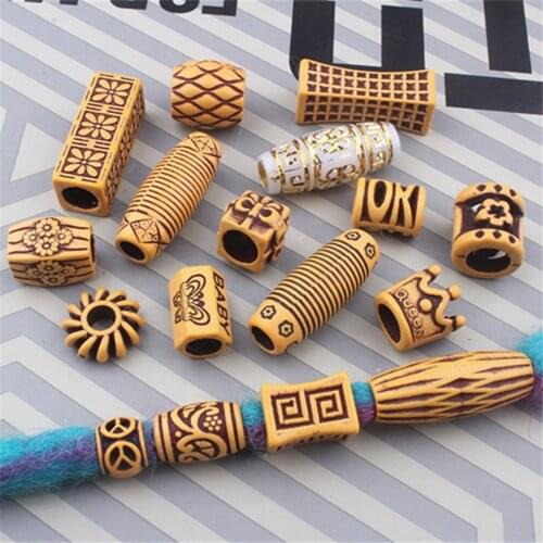 10pcs Different 28 Styles Charms Hair Braid Dread Dreadlock Beads Clips Cuffs Rings Jewelry Dreadlock Clasps Accessories Set