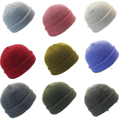 2021Knitted Cuff Beanie Cap Hats Female Hat Warm Mixed Color Men Skullies Beanies Ladies Girl Hats Kids Womens Autumn Winter