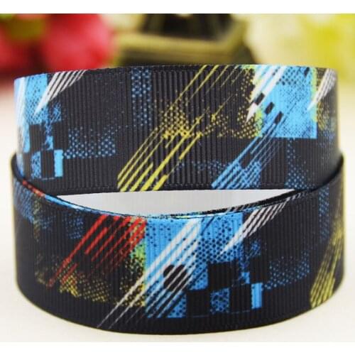 22mm 25mm 38mm 75mm Abstract figure Cartoon pattern printed Grosgrain Ribbon party decoration 10 Yards X-04006