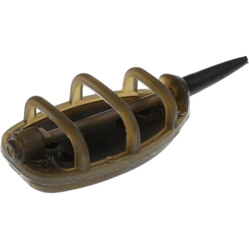 4 Pieces In-line Flat Method Feeder and 1 Mould 30g 40g 50g 60g Carp Fishing