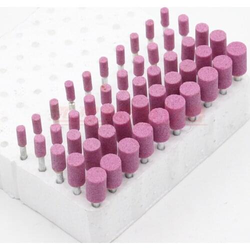 50pcs cylindrical Ceramic Mounted Point Grinding Stone Head Wheel Dremel Drill Rotary Tools Grinding wheel Grinding head