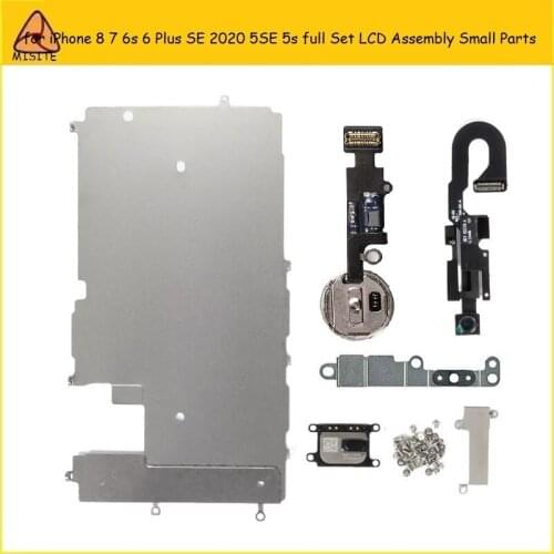 50Pcs Tested for iPhone 8 7 6s 6 Plus SE 2020 5SE Full Set LCD Parts Front Camera Home Key Button Flex Earpiece Complete Screws