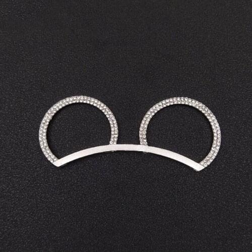 50pcs Cat Ear Crystal Rhinestone Buckle Appliques Buckle For Headband Flatback strass Cosplay Cocktail Hairpin Hair Clip Decor