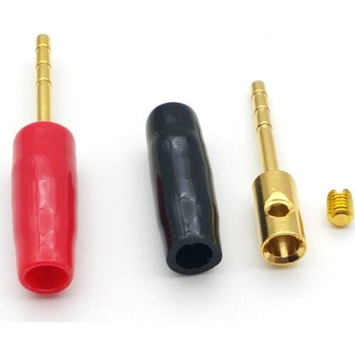 8pcs copper Speaker Wire Cable Pin Connectors 2mm Banana Plug adapter