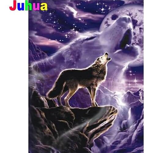 Wolf Diy diamond painting Full Square/Round drill 5d mosaic animal diamond embroidery gift home decor dropshipping