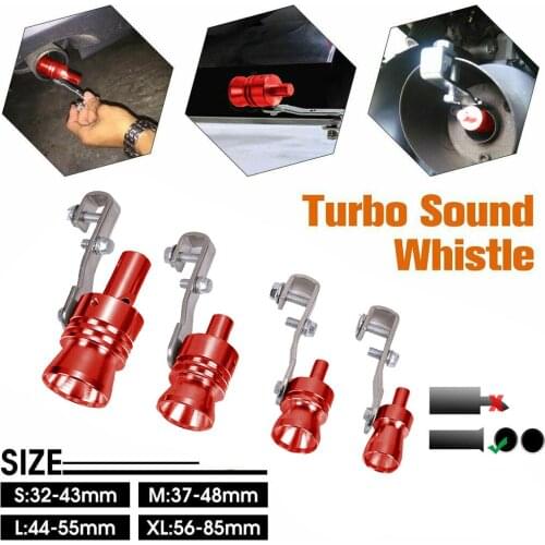 Car Vehicle Motorbike Aluminum Exhaust Fake Turbo Whistle Pipe Accessory Loud Whistle Sound Muffler Blow Off Valve Universal