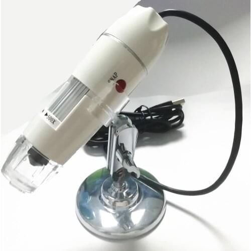 White Color 1-500x USB/AV Microscope For Science Inspection Educational Handheld Endoscope Otoscope Camera