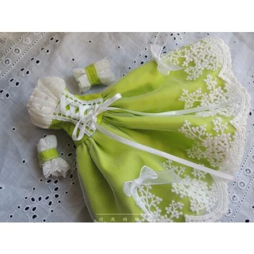 Free shipping Handmade custom made Skirt +2 jewelry Doll Clothes for Blythe FR licca azone Doll accessories Toys Gift