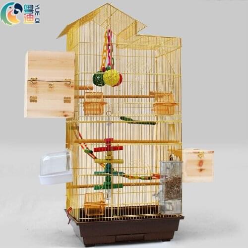 46*36*100cm Large Bird Cages Large Breeding Cage for Peony Parrots Cockatiel Tiger Plating Parrot Birds Nest Bird Cage Metal