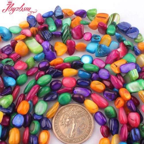 3x6-5x12mm Irregular Shape Multicolor Shell Beads Nautral Stone Beads For DIY Necklace Bracelet Jewelry Making 34" Free Shipping