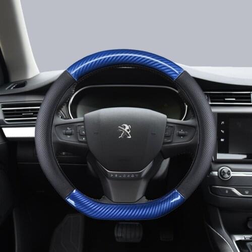 Car Steering Wheel Cover Set for Peugeot 4008 3008 5008 301 206 207 208 308 406 408 508 Breathable Car Styling Accessories