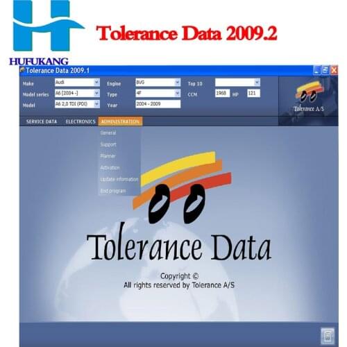 Tolerance Data 2009.2 auto repair data with free keygen unlimited installation on many computers with online shipping