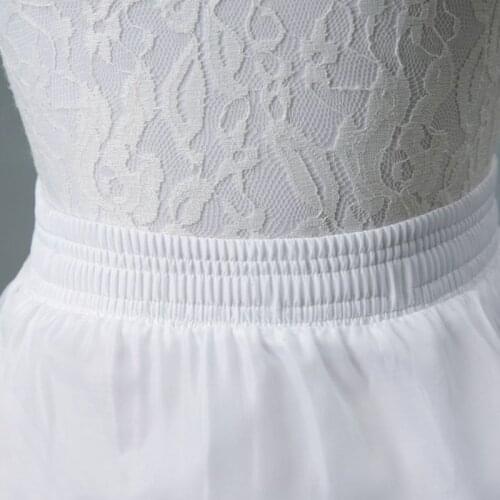 Children Flower Girl Vintage Short White Petticoat Ballet Bubble Tutu Skirt Underskirt 1 Hoop 1 Layer Half Slip Elastic Waist