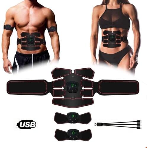 EMS Abdominal Muscle Stimulator Electric Body Slimming Belt Massager Toner Trainer Gym Fitness Equipment LCD Unisex Dropshipping