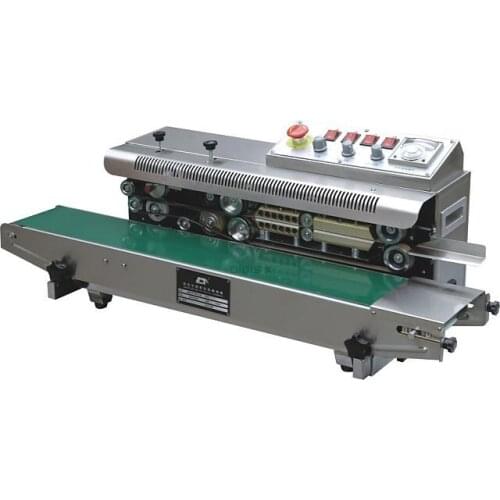 FRM--980A stainless steel continuous ink production date code printing sealing machine