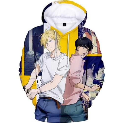 Sidno Newest BANANA FISH 3D Hoodies Men/women Autumn Winter Fashion Harajuku Style Anime Hoodie Popular Casual Sweatshirts