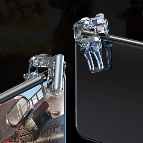 2pcs PUBG Clip-on Controller Game Gamepad Joystick Free Fire Shooting Key Aim Trigger Gamepad Auxiliary Button For Android Phone