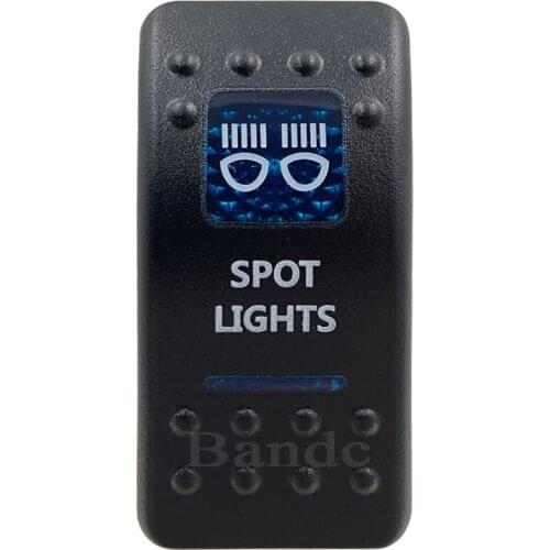 Cover Cap Only！Car Boat RV SPOT LIGHTS Rocker Switch Cover Cap Blue Window Labeled Control Cap Accessories