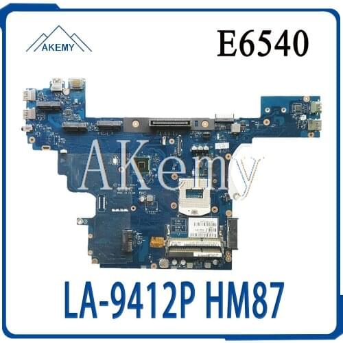 LA-9412P motherboard High quality For E6540 Laptop motherboard CN-00C96W 00C96W 0C96W VALA1 LA-9412P E6540 mainboard 100% Tested