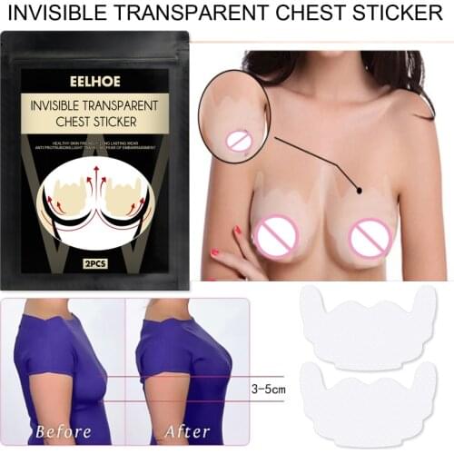Invisible Breast Lift Tape Adhesive Instant Disposable Transparent Boob Lift Nipple Cover Bra Pad Invisible Breast Petals for Pa