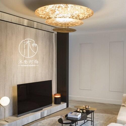 Copper living room dining room bedroom chandelier personality creativity postmodern luxury French design LED lamps