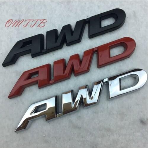3D Metal Sticker AWD Emblem Badge Logo Tail Fender Decal Accessories for Toyota Impreza Subaru Honda 4X4 Off Road Car Styling