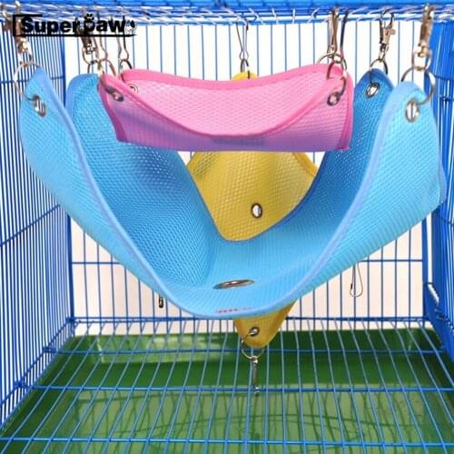 3 Sizes Breathable Pets Hammock Portable Hamster Rat Parrot Ferret Hanging Bed Cushion House Cage accessories for Hamsters JNB05