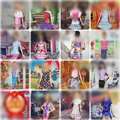 30cm Doll Dress Fashion Clothes handmade outfit For Barbie Doll Accessories Baby Toys Best Girl' Gift