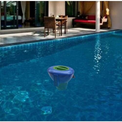 Swimming Pool Floating Chemical Chlorine Dispenser with Thermometer Disinfection Automatic Applicator Pump