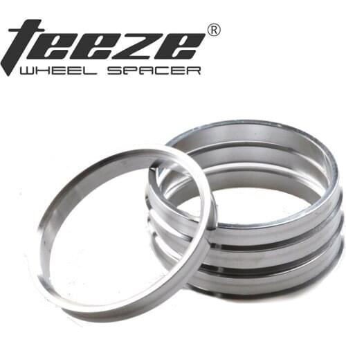 TEEZE - (1 Set) Aluminum Hub Rings 4pcs/lot Car-styling wheel hub rings OD 57.1 to ID 56.1 Freeshipping