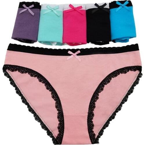 12 Pcs/Set Cotton Panties Female Underpants Sexy Panties for Women Briefs Underwear Cute Bow Pantys Lingerie Fashion Intimates