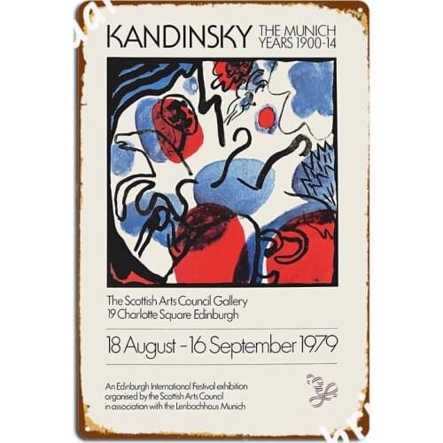 Wassily Kandinsky Exhibition Poster For The Scottish Arts Council Gallery 1958 Poster Metal Plaque Customize Plaques