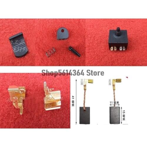 2pcs Repairing Parts Switch Button/Switch/carbon brush/holder for Makita 9556NB 9553NB Angle Grinder