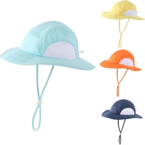 Connectyle Toddler Infant Boys Girls UPF 50+ UV Sun Protection Mesh Sun Hat Wide Brim Bucket Kids Sun Hats