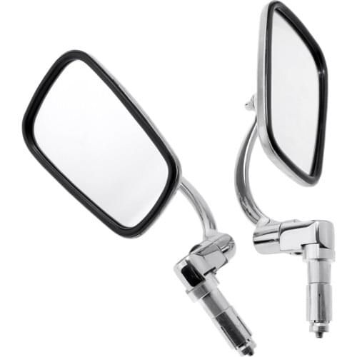 1 Pair Motorcycle Handlebar Rearview Mirrors CNC 7/8 Inch Stainless Steel High Definition & Wide-Angle Rearview Vision