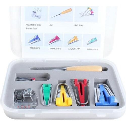 10set Machine Tools Binding Sew Multifunction Sewing Bias Tape Maker Set DIY Patchwork Quilting Tool sport toy