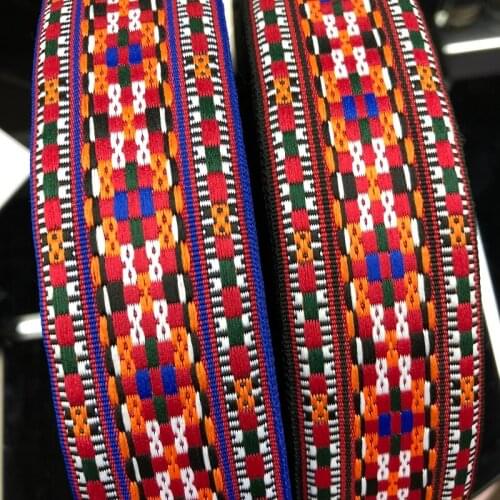 10 yards/lot Woven Jacquard Ribbon about 4.5cm geometric design For curtain and clothing accessory LS-0530