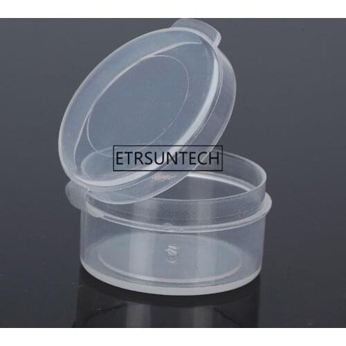 1000pcs Transparent Plastic Storage Box Small Clear Round Multipurpose Display Case Top Storage Organizer