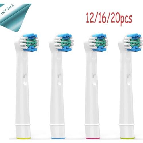 12/16/20pcs Brush Heads For Oral-B Electric Toothbrush Fit Advance Power/Pro Health/Triumph/3D Excel/Vitality Precision Clean