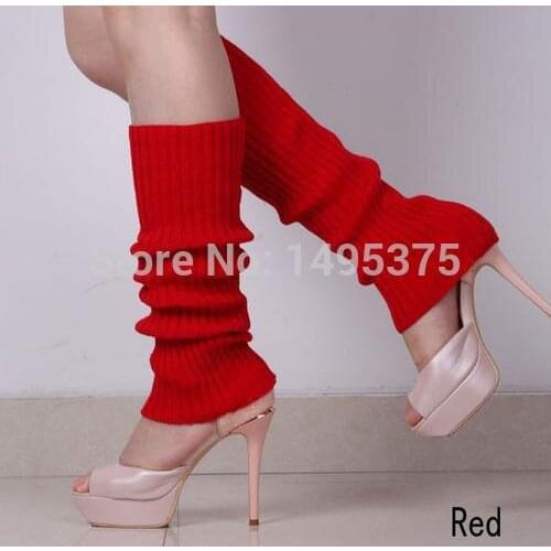 120pairs/lot Candy Color Women Knee High Boot Socks Wool Knitted Solid Fashion Sock Gaiters Leg Warmers For Women