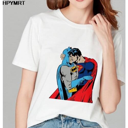 2020 New summer funny Tshirt Spoof super hero print T shirt Women Harajuku aesthetics White Female fashion T-shirt Tops clothing